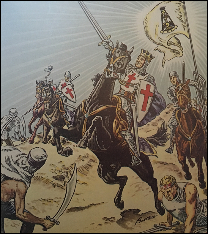Templar Knights in Battle - From book Clausens Commentaries on Morals and Dogma.